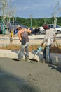 Liquid concrete mixing Royalty Free Stock Photo